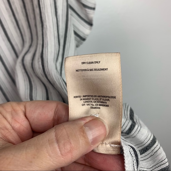 Maeve Flutter Sleeve Striped Blouse - Picture 5 of 6